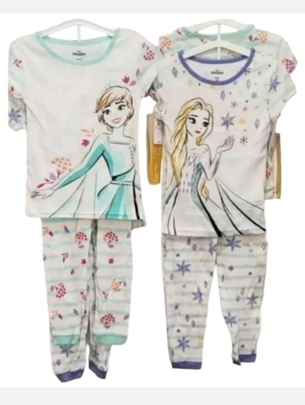 Disney Frozen Girls 4pc Pajama Set Anna‎ Elsa Size 5T
